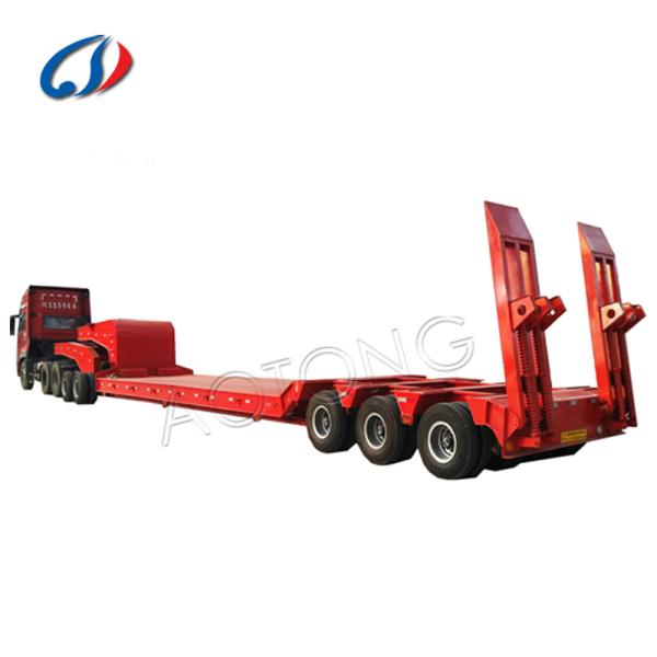 120T Loading Capacity Truck Trailer with Lower Flatbed Loading Deck and Transportation