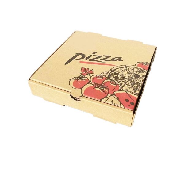 Corrugated Kraft Pizza Box Package Size 40.00cm * 35.00cm * 15.00cm with Custom Logo