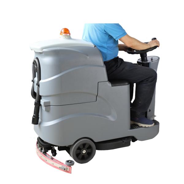 DC24V 6km/H Plastic 70L Tank Ride On Floor Scrubber