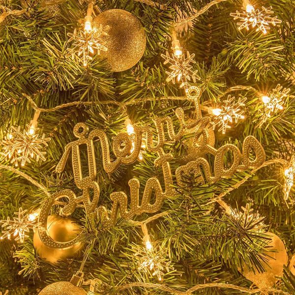 LED Snowflake Lights String Lights Christmas Holiday Home Garden Patio Party Decoration Indoor Outdoor Celebration Light