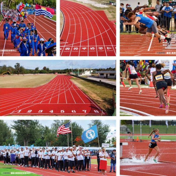 WA Certificated Broadcast Sandwich Athletic Running Track EPDM SBR Rubber Athletic Track Installation