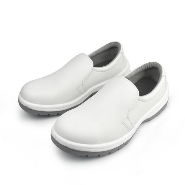White PU Leather Upper Material ESD Anti Static Safety Shoes Unisex Gender Steel Toe