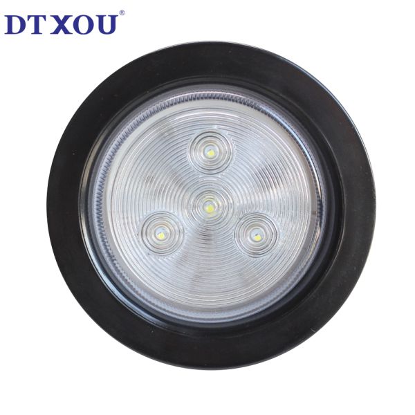 DC 12V 24V 2.5 inch Round LED Trailer Tail Lights for Replace/Repair PC Ring