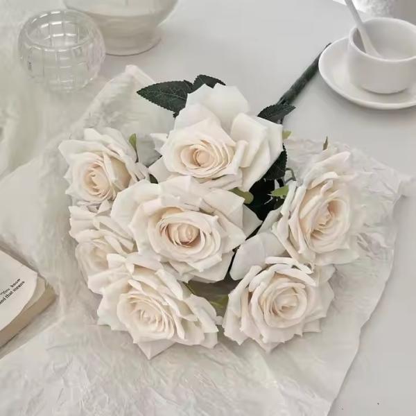 Artificial silk rose bouquet wedding decoration