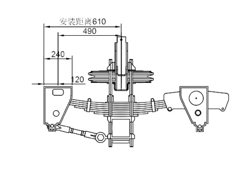 Разбивочная подвесной рессора воздуха на жизнь консервной банки трейлера планшетная о 60-70мм уменьшает носку автошины