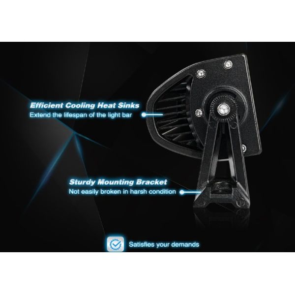 72 Watt Black LED Light Bar 14 Inch Dual Row 6063 Stainless Steel Material