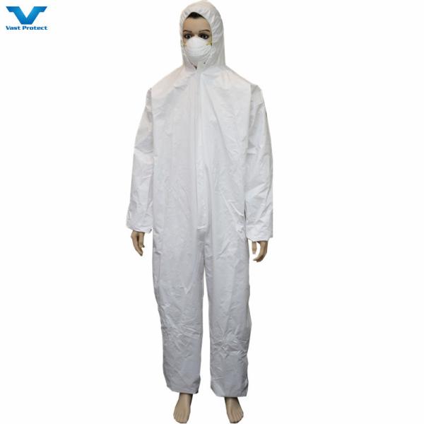 Categoria 3 Tipo 5/6 Traje descartável Trajes impermeáveis e com capuz para protecção da segurança