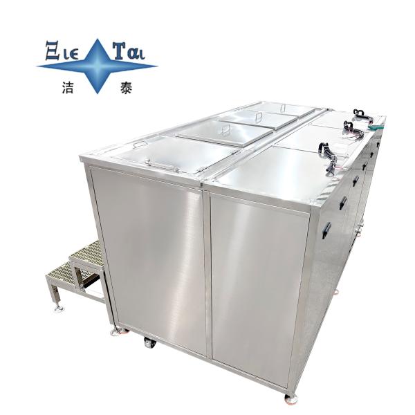 Customized Manual Ultrasonic Cleaner 40KW Ultra Cleaning Machine With Rinsing And Hot Air Drying