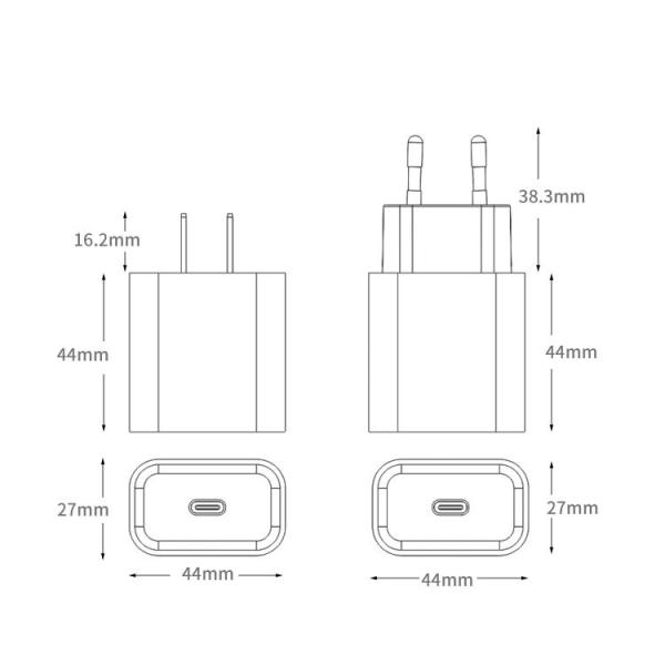 5V 3A Cell Phone Charger Adapter For Iphone Samsung Huawei 20W PD CE ETL Tested