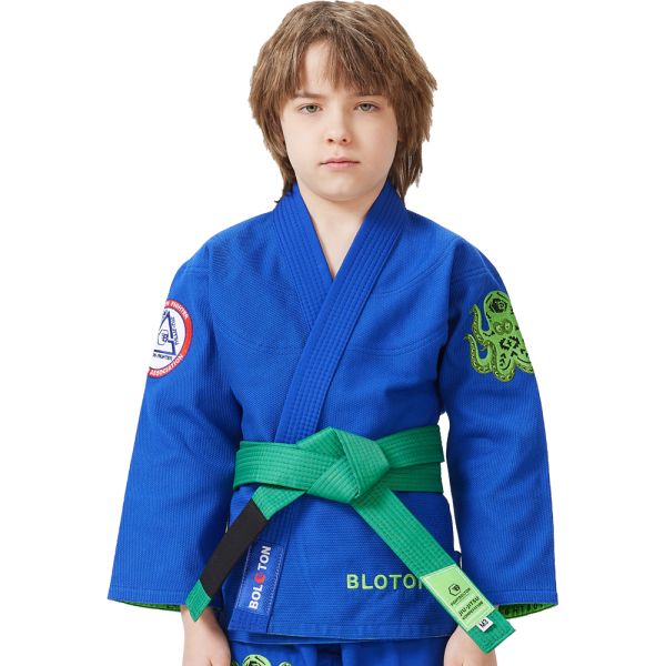 Children's 380GSM Pearl Weave BJJ Gi 100% Cotton Brazilian Jiu Jitsu Kimono with Custom Embroidered Logo