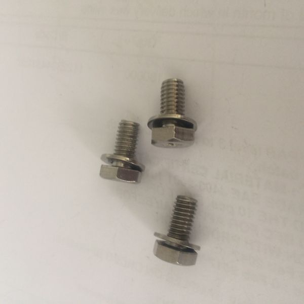 Stainless Steel Hex Head with Flat Washer SEMS Screws Stainless Steel Phillips Drivers Hex Bolt with Flat Washers