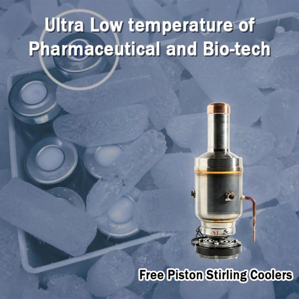 Criocooler de Stirling de pistão livre de temperatura ultra baixa 130K Refrigerador com refrigerante de hélio