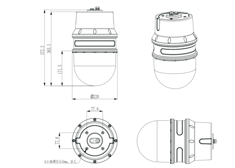 140GHz FMCW 3D Radar 360° Scanning Non-contact Explosion-proof