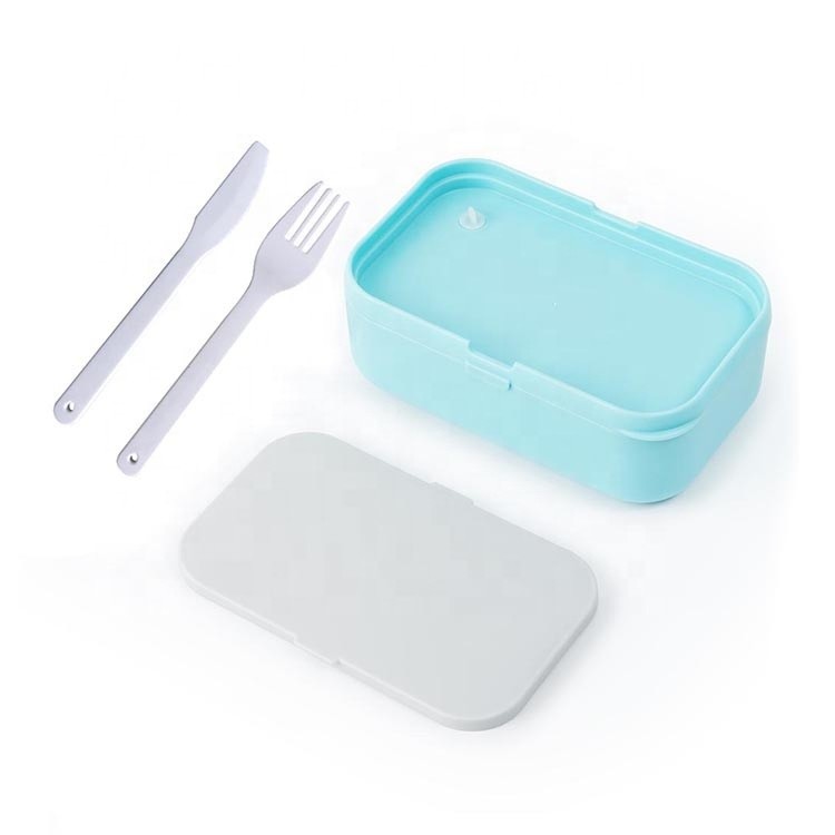 Customer Logo Eco Lunch Box Bottle One Layer 1000ml BPA Free with Elastic Nylon Strap