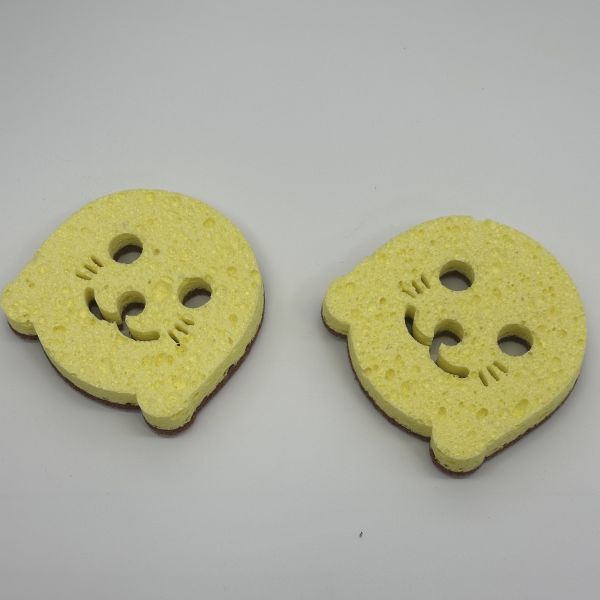 Dual-Sided Composite Sponge With Sisal Scouring Pad And Cellulose For Kitchen