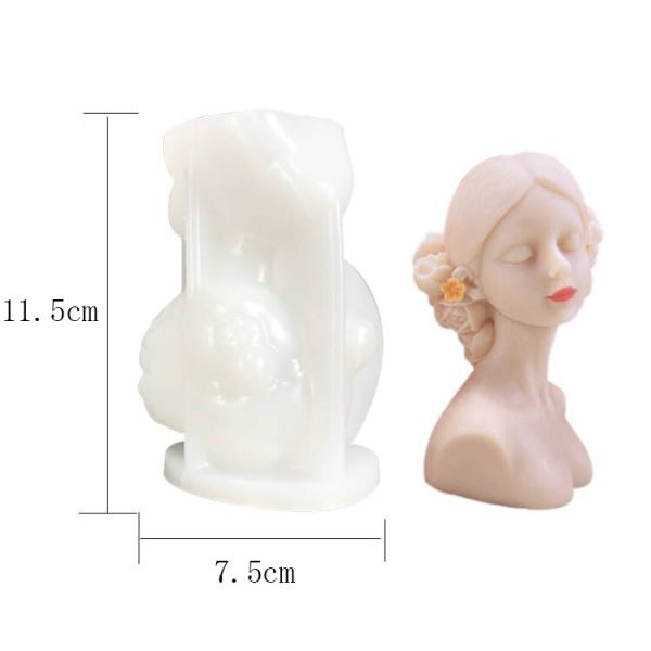 Девушка ослепленная силиконом 3D DIY прессформы свечи человеческого тела геометрическим подгоняла