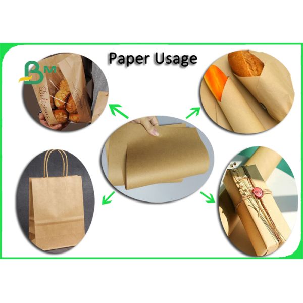 70 - 100gsm brown kraft food packaging paper in sheet form 70 - бумага упаковки еды 100gsm естественная Брауна Kraft в форме листа