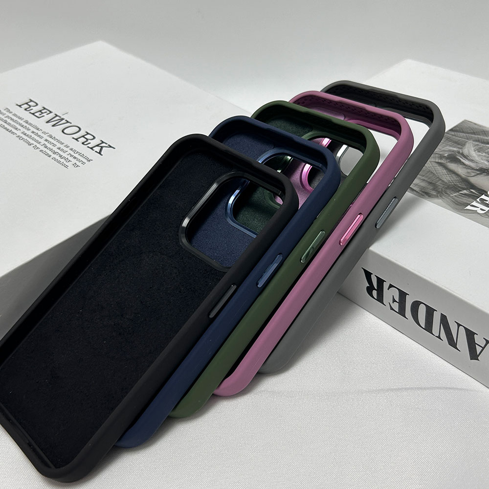 Liquid Silicone Shockproof Phone Case for 16/15/14/13/12/11 Plus Pro Max Pure Color Design Skin Friendly Luxury
