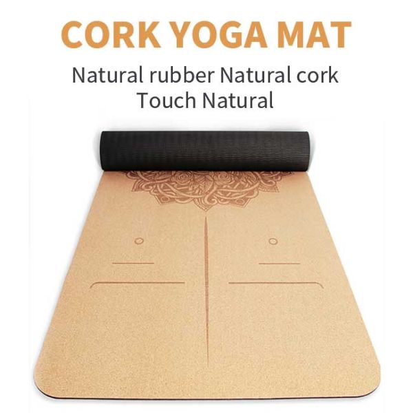 Home Exercise Custom Natural Yoga Cork Fitness Sets TPE ABS