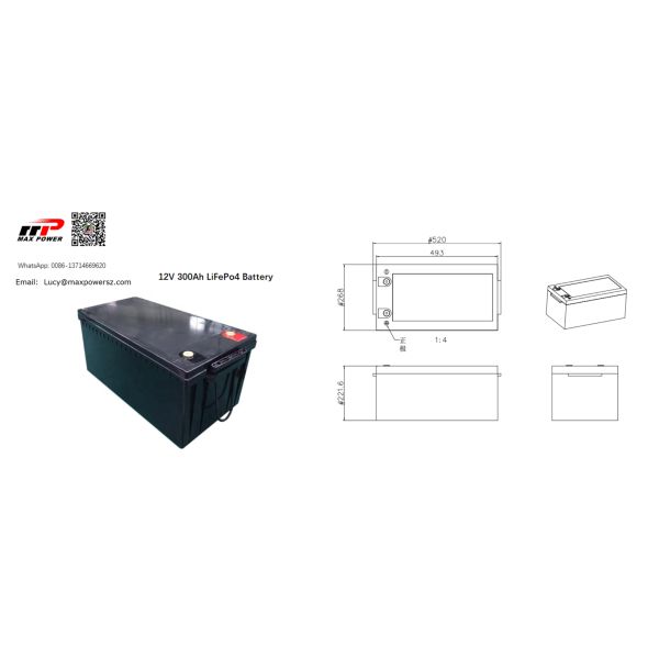 High Discharge Current 12V 300Ah Deep Cycle Solar Storage Battery