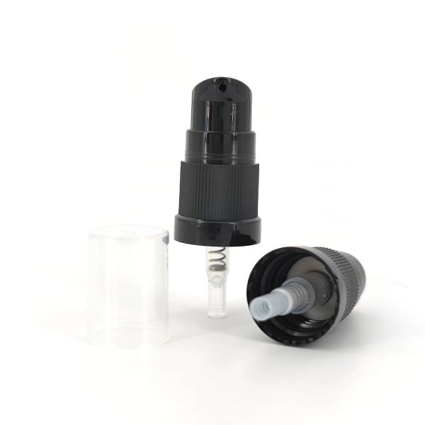 18mm 18/415 Black Plastic Pump Dispenser For Cream Lotion Foundation Primer