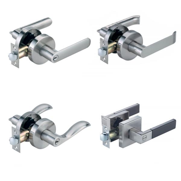 Zinc Alloy Door Lock Triple Lever Lock Adjustable Plating Handle Lock Passage Door Lock Keyless Stainless Steel Door Han