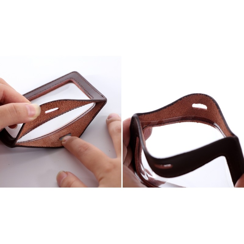 Double Sided Retractable Business Card Badge Holder Id Name Tag Holders OEM