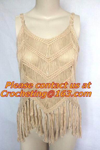 womens crochet tops feminino women hem tassel sexy tanks top croche new desigual knit vest