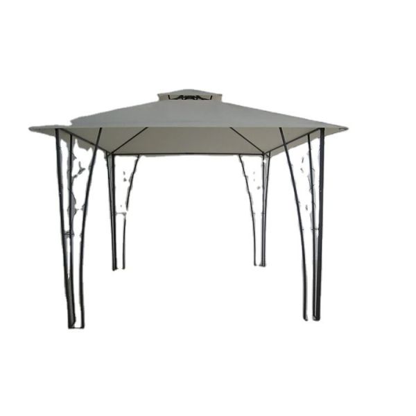3*3M Double Top Pergola Gazebo Metal Decorated Ideal for Weddings and Events