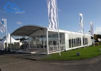 Bela tenda de negócios recepção casamento festa de vidro parede tenda de arco