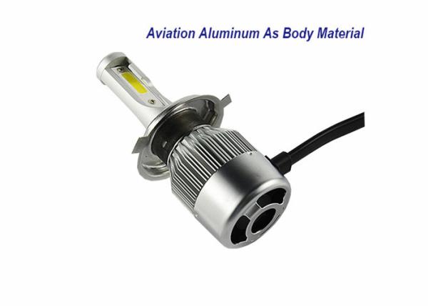 Aviation Aluminum H4 Headlight Bulbs , H7 Head light Auto LED Car Light Bulbs