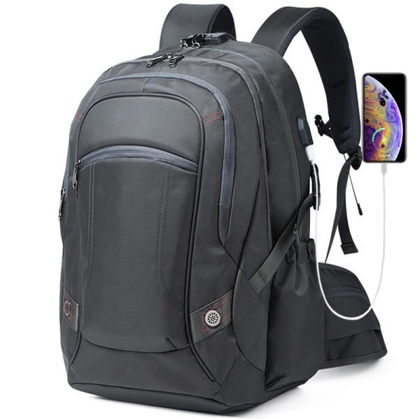 Un sac à dos portable de voyage unisexe avec port de recharge usb sac à dos sport logo personnalisé