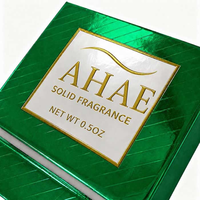 Custom Mini Cosmetic Packaging Boxes Foil Stamping for Solid Perfume