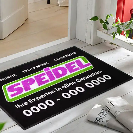 Нилоновый печатный логотип 6 мм нескользящий наружный ковер для входа