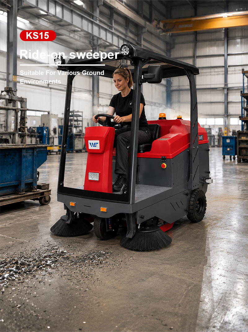 High Quality Electric Commercial Self-propelled Floor Sweeper 8000㎡/h Cleaning Efficiency Road Sweeper Machine