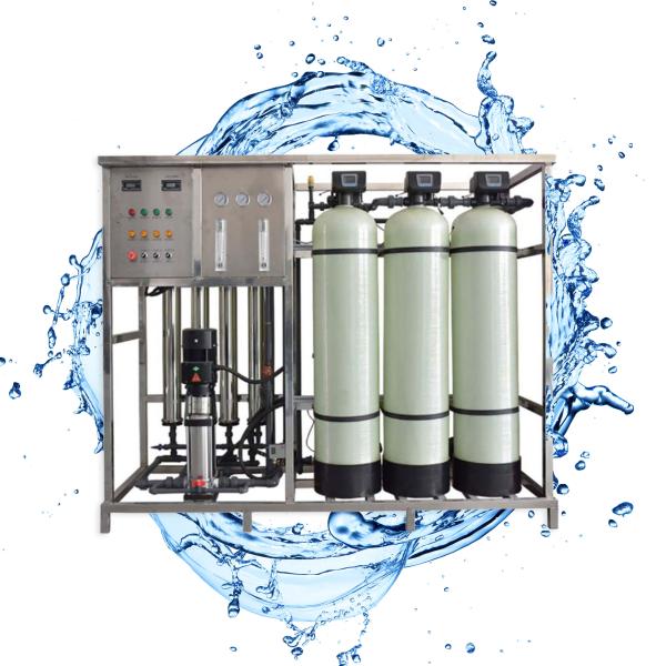 1000LPH FRP Mineral Water RO Water Treatment System Filter Plant