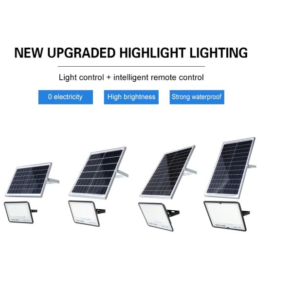 Garden lighting meanwell smd outdoor waterproof ip67 50w 100w 200w 300w solar led flood light