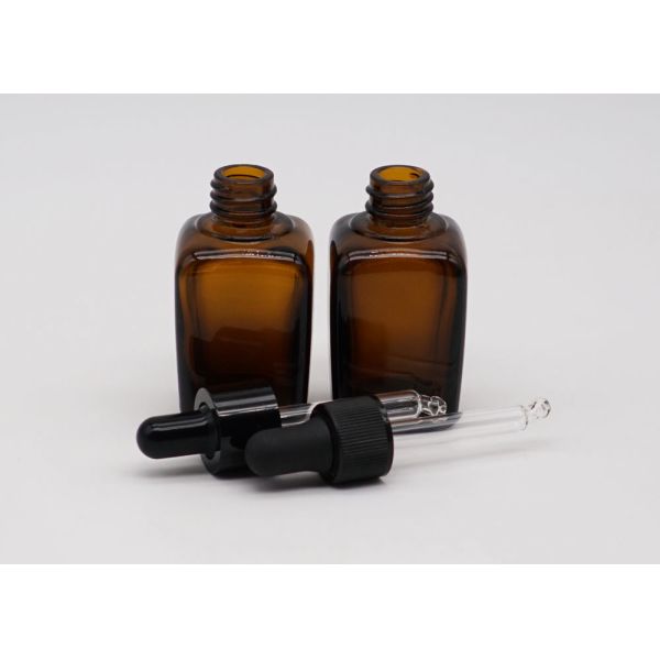 Бутылка эфирного масла Амбер резиновой капельницы 30Ml латекса стеклянная стеклянная