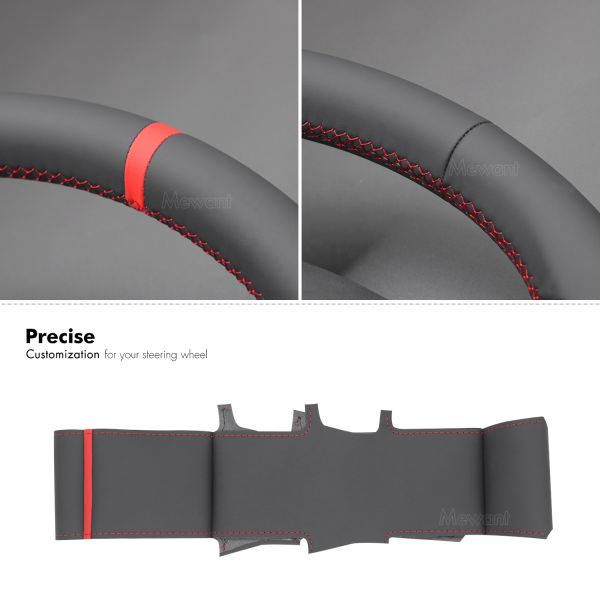 DIY vegan leather steering wheel cover for Land Rover Discovery Sport L550 2015-2019