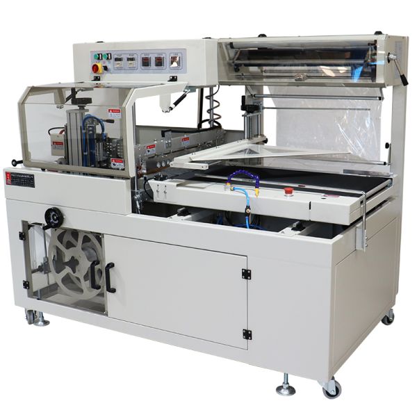 Fruit and Vegetable Tray Stretch Cling Film Shrink Wrapping Packaging Machine Semi Automatic Heating Tunnel Pack Machine