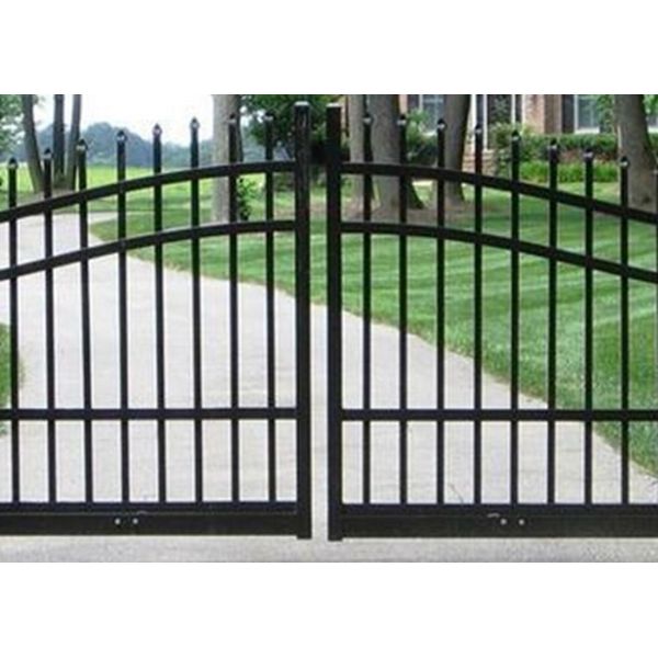 Arch Top Decorative Residential Electric Gates , Sliding Metal Gates For House