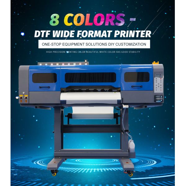 8 Colors 60CM T Shirt Printing Machine DTF Heat Transfer Machine With I3200 Print Heads