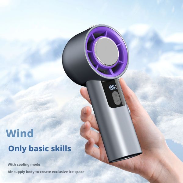 3000mAh Battery Mini Portable Handheld USB Fan Customized Silent Digital Display