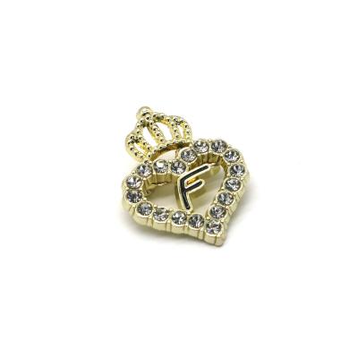 2.5×1.7cm Crystal Cufflinks For Mens Hollowed Out Heart Crown Diamond Inlaid