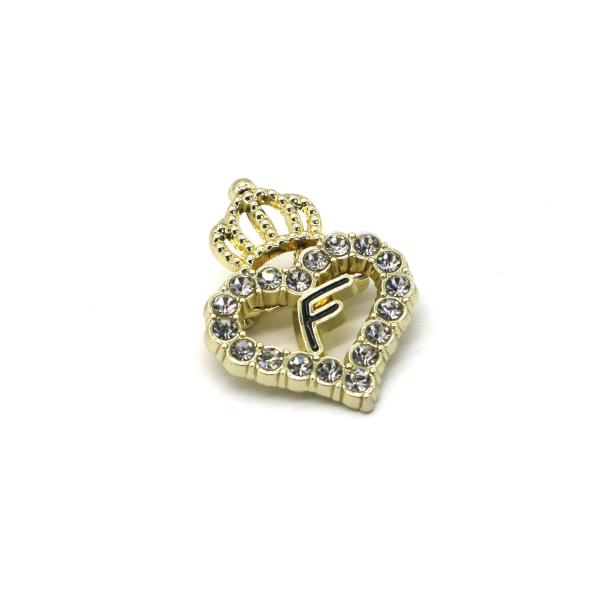 2.5×1.7cm Crystal Cufflinks For Mens Hollowed Out Heart Crown Diamond Inlaid