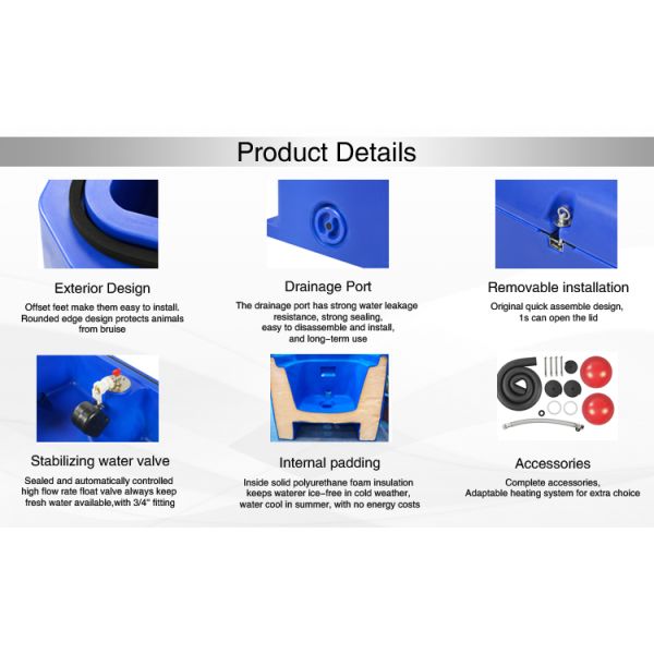 4 метра 6 отверстий устрашают ринв Waterer скотин цистерны с водой выпивая нагревая Terrui