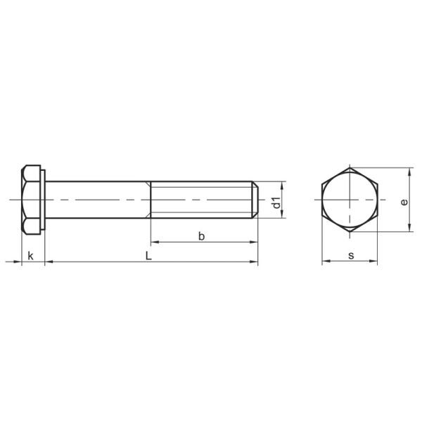 solution heat treatment DIN931 A4-70 Stainless Steel Hex Head Bolts