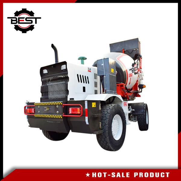 3.5 Cubic Meters Mobile Concrete Mixer Truck , Water Cooled Portable Concrete Mixer