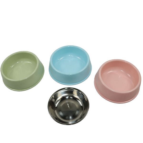 Small Stainless Steel Pet Bowls With Lids Thickened Medium Single Dog Cat Food Water Feeding 17.5x15x6cm