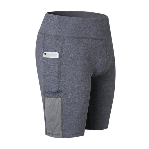 women's High Waisted Workout Active Wear Long Sport Shorts with Pocket